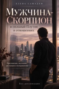 Обложка книги «Мужчина-Скорпион и сильный Плутон в отношениях» Елены Самадхи